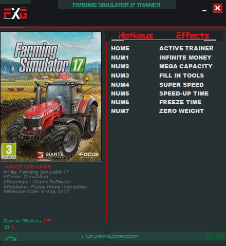 Farming Simulator 17 v1.5.1.0 (64Bits) Trainer +7